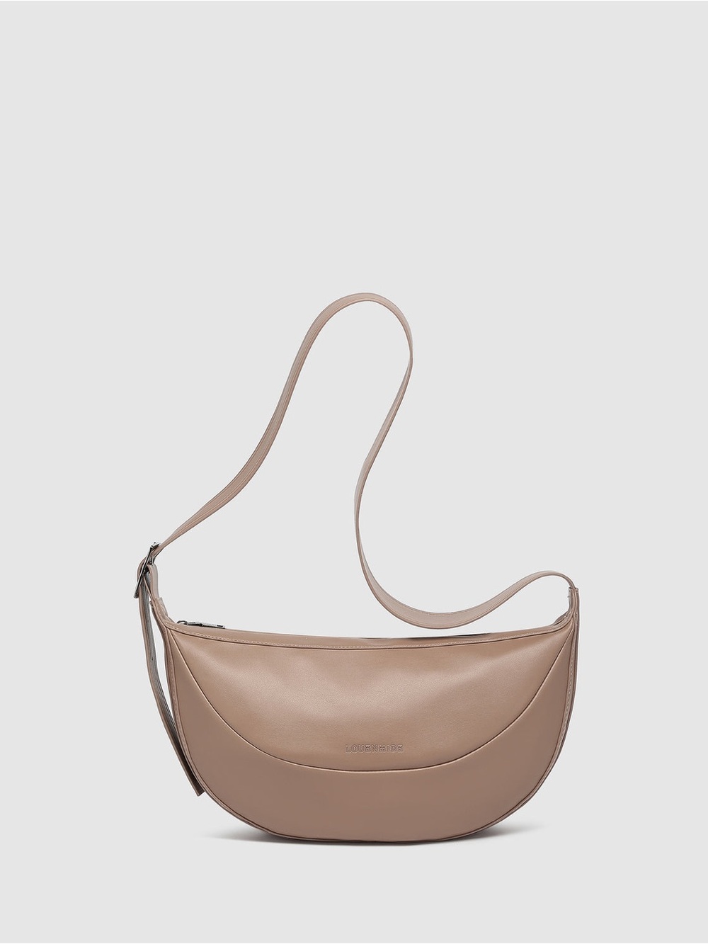 Louenhide Stevie Sling Bag Coffee Faux Leather Crescent Shoulder Bag